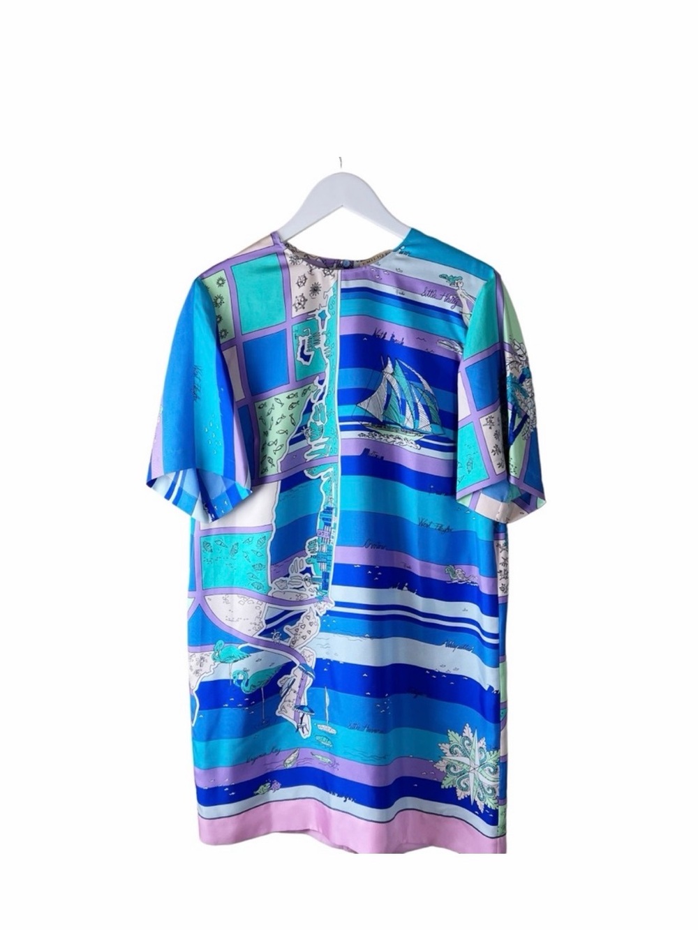 Emilio Pucci Blue, Aqua & Lavender Mini Dress